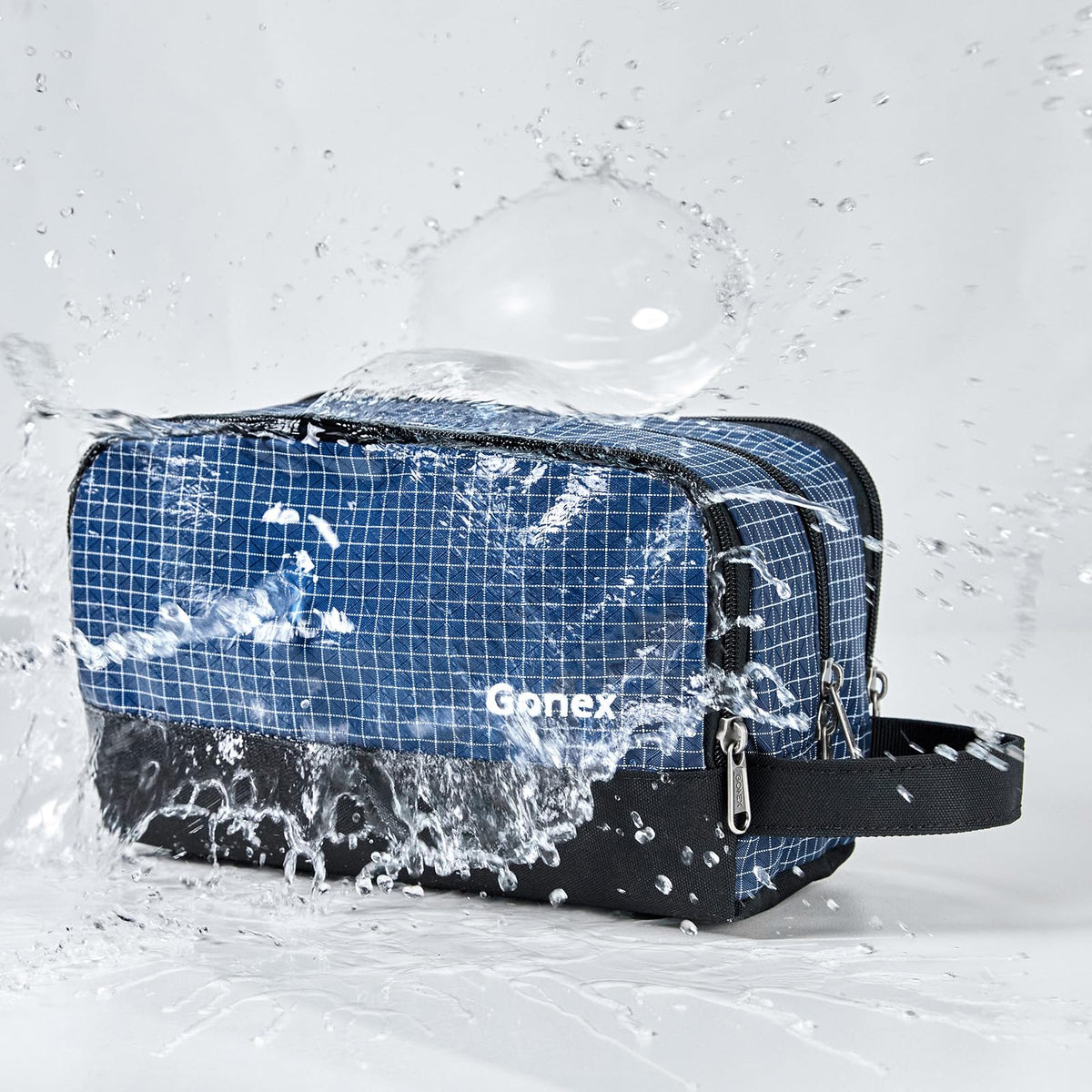 Gonex Travel Toiletry Bag showing organised compartments