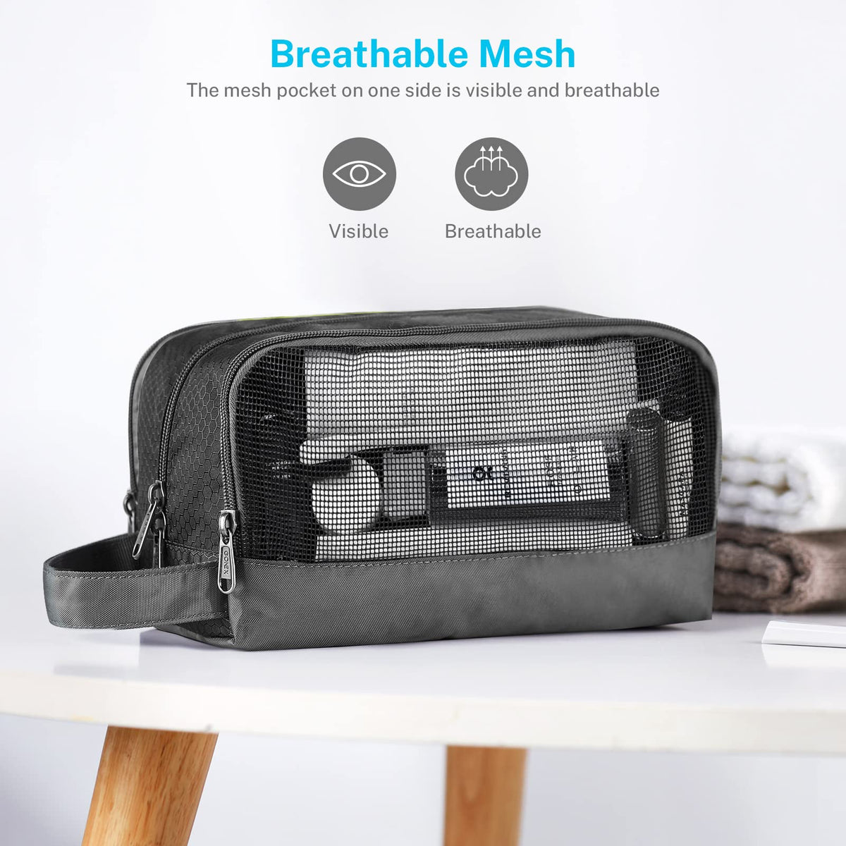 Gonex Travel Toiletry Bag side handle for easy carrying