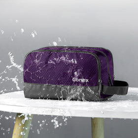 Gonex Travel Toiletry Bag side view with strong zinc alloy zipper