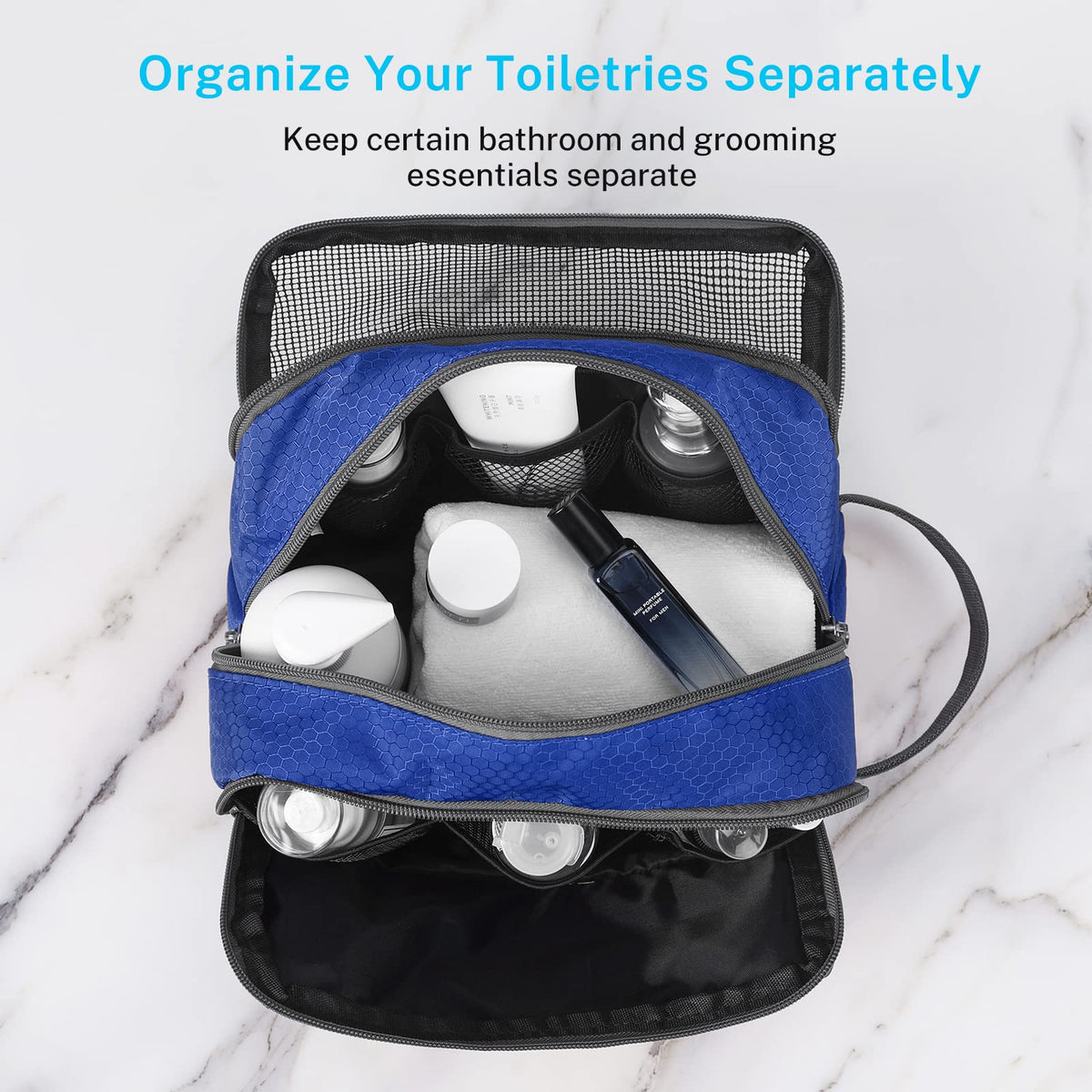 Gonex Travel Toiletry Bag with side handle for easy carrying