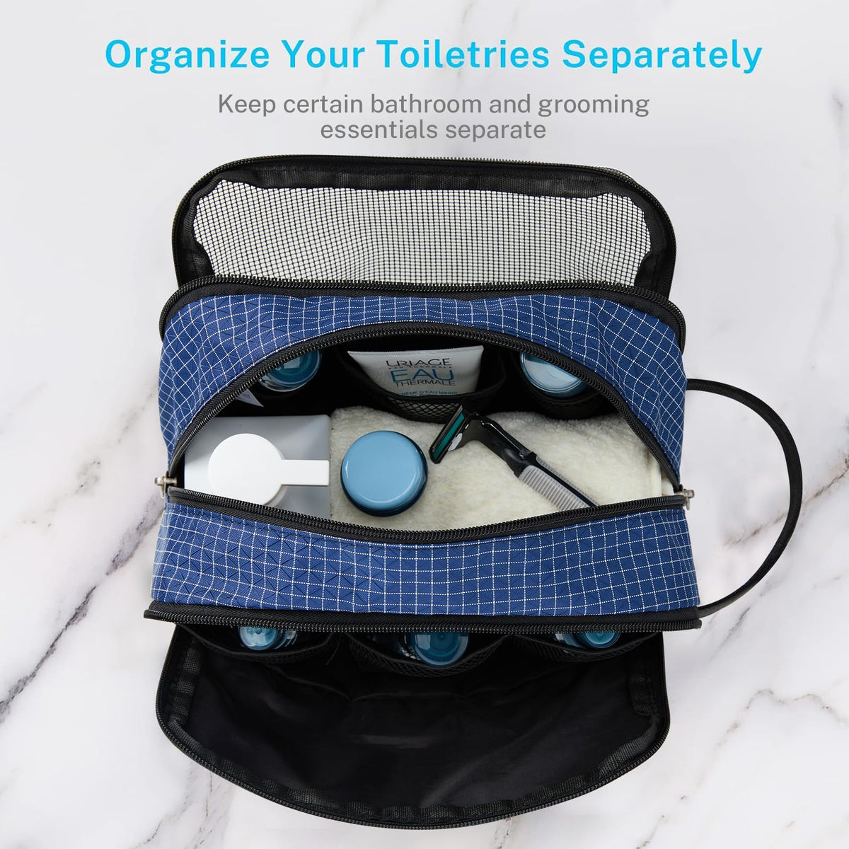Gonex Travel Toiletry Bag with zippered mesh pouch