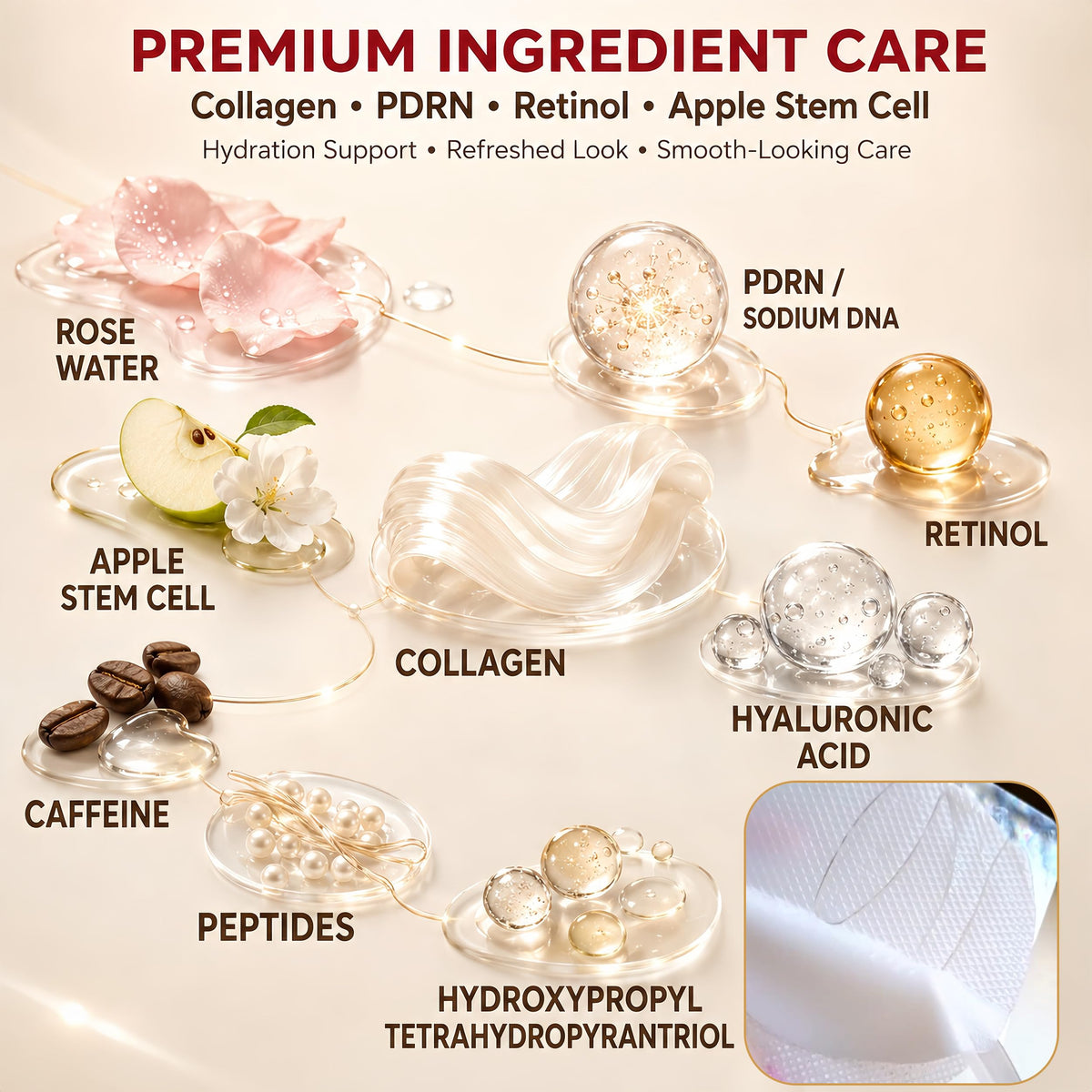 GONIM Under Eye Patches hydrogel texture close-up