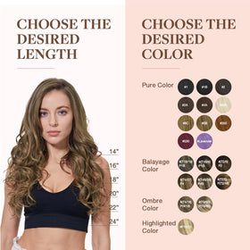 GOO GOO Clip in Hair Extensions 14 inch with styling tools