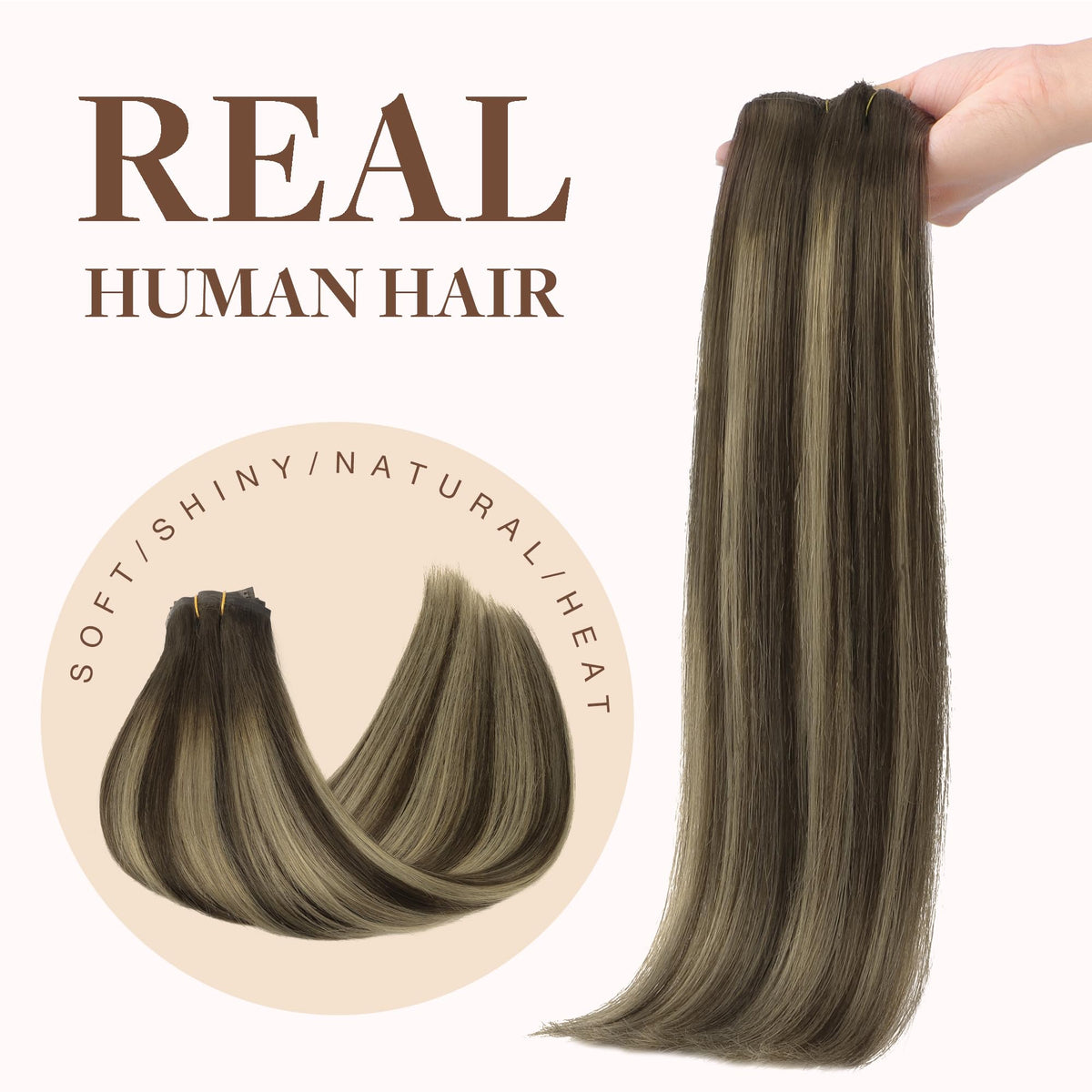 GOO GOO Clip in Hair Extensions 14inch 130g lifestyle scene