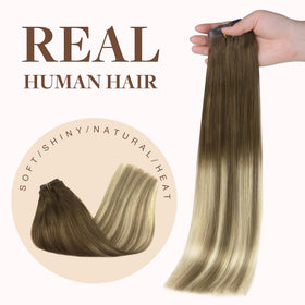 GOO GOO Clip in Hair Extensions 14inch 150g styling example