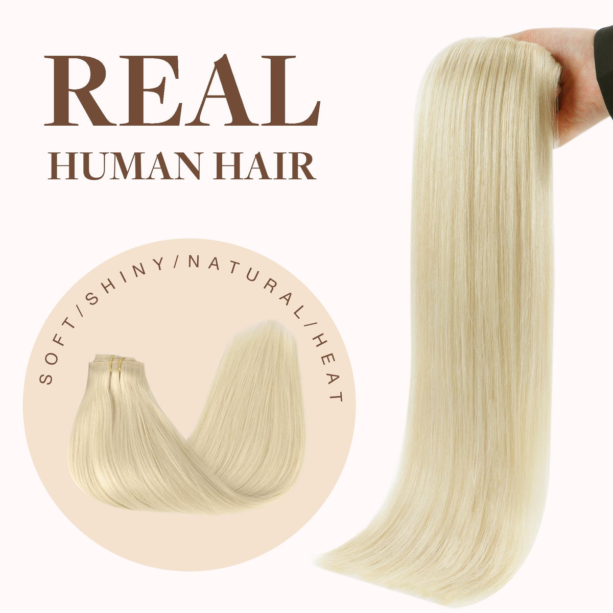 GOO GOO Clip in Hair Extensions 14inch length comparison