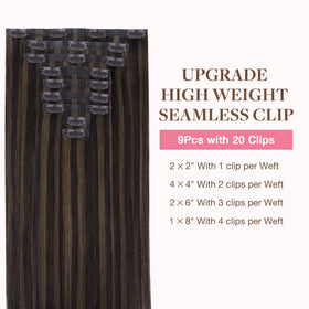 GOO GOO Clip in Hair Extensions 14inch packaging and contents