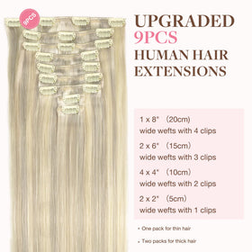 GOO GOO Clip in Hair Extensions 150g packaging