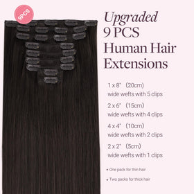 GOO GOO Clip in Hair Extensions 150g packaging
