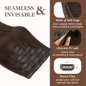 GOO GOO Clip in Hair Extensions 16 clips in various widths