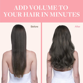 GOO GOO Clip in Hair Extensions 16 inch Mocha Brown back view