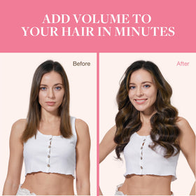 GOO GOO Clip in Hair Extensions 16inch 150g Balayage styled on model