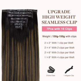GOO GOO Clip in Hair Extensions 16inch Balayage packaging