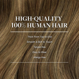 GOO GOO Clip in Hair Extensions 16inch Brunette Balayage back view