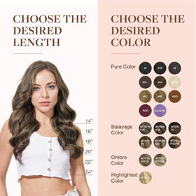 GOO GOO Clip in Hair Extensions 16inch Brunette Balayage with extra clips
