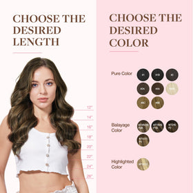 GOO GOO Clip in Hair Extensions 16inch Chocolate Dip detail of hair texture