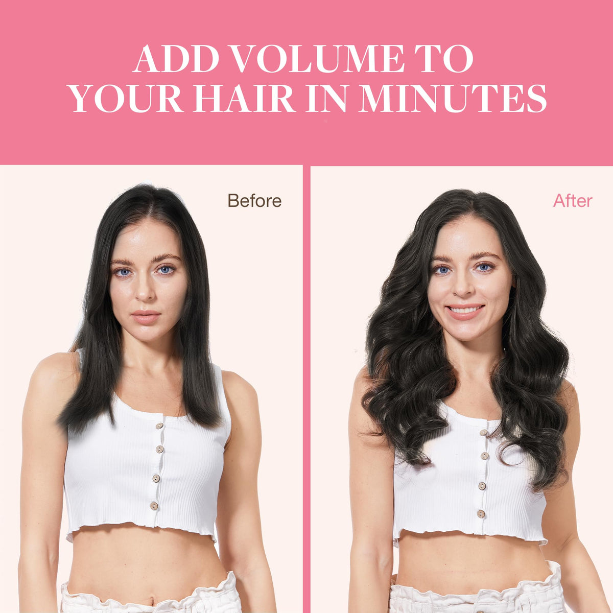 GOO GOO Clip in Hair Extensions 16inch Dark Brown lifestyle scene