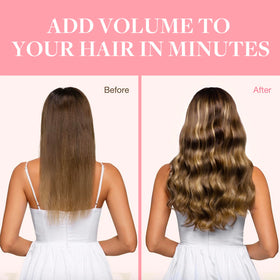 GOO GOO Clip in Hair Extensions 16inch displayed with care instructions