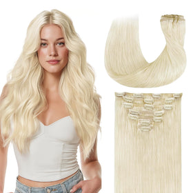 GOO GOO Clip in Hair Extensions 18inch #1000 front view