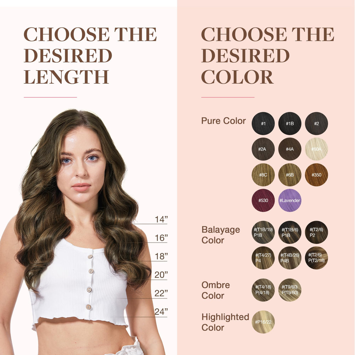 GOO GOO Clip in Hair Extensions 18inch Chocolate Dip lifestyle shot