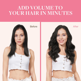 GOO GOO Clip in Hair Extensions 18inch Dark Brown back view