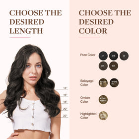 GOO GOO Clip in Hair Extensions 18inch Dark Brown colour range