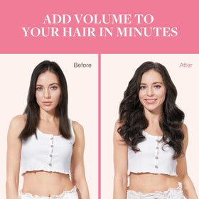 GOO GOO Clip in Hair Extensions 18inch Light Brown texture display