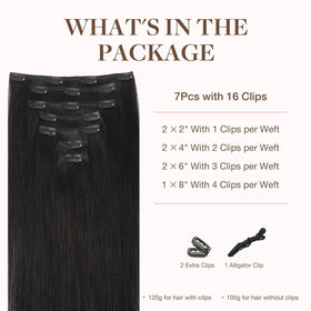 GOO GOO Clip in Hair Extensions 18inch packaging