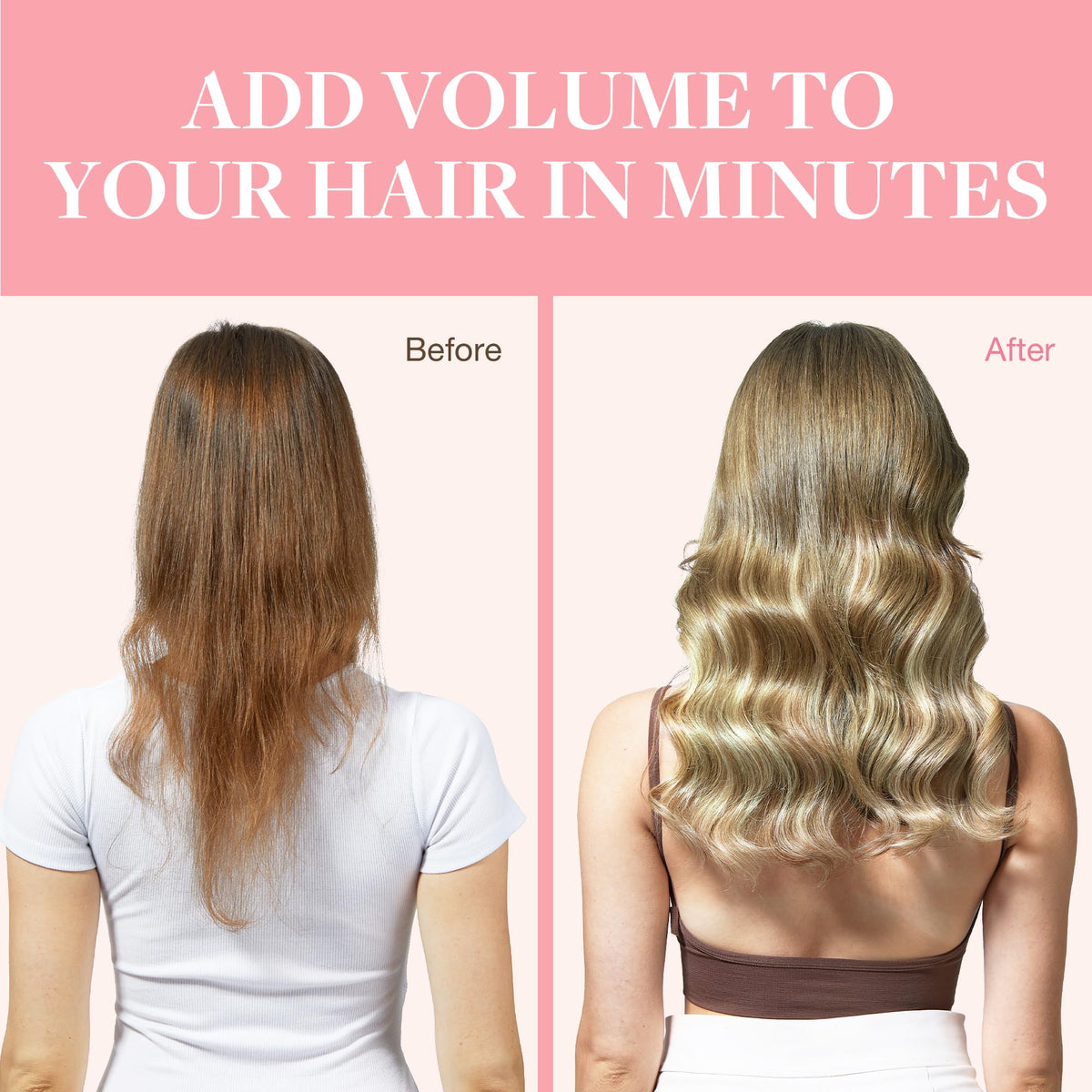 GOO GOO Clip in Hair Extensions 18inch showing texture