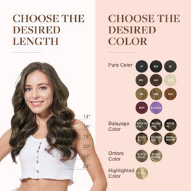 GOO GOO Clip in Hair Extensions 20 Inch Balayage in use