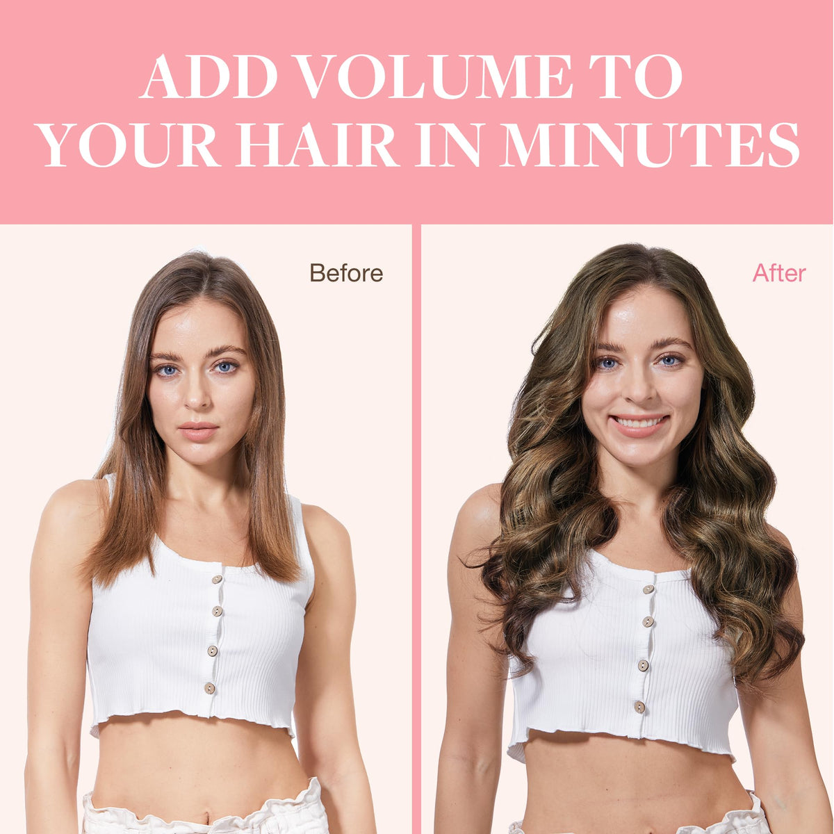 GOO GOO Clip in Hair Extensions 20 inch showing colour variations