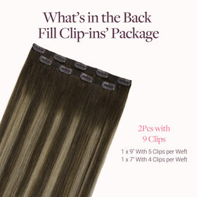GOO GOO Clip in Hair Extensions 20inch back view showing natural flow