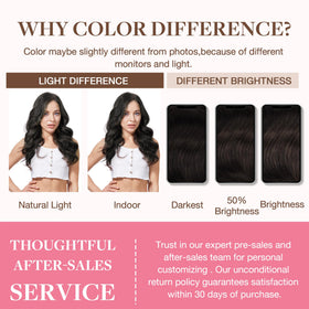 GOO GOO Clip in Hair Extensions 20inch Dark Brown on model