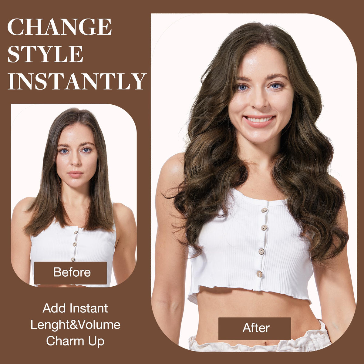 GOO GOO Clip in Hair Extensions 20inch lifestyle scene