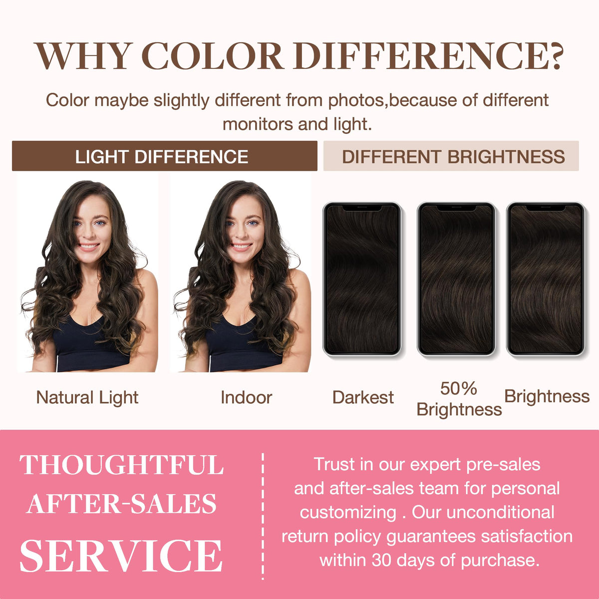 GOO GOO Clip in Hair Extensions 20inch Light Brown on display