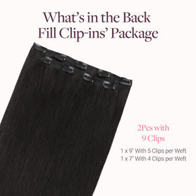 GOO GOO Clip in Hair Extensions 20inch Natural Black packaging
