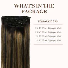 GOO GOO Clip in Hair Extensions 20inch packaging