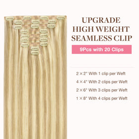 GOO GOO Clip in Hair Extensions 20inch packaging with product details
