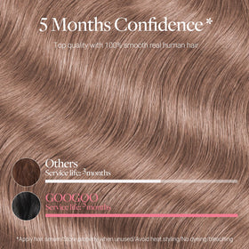 GOO GOO Clip in Hair Extensions 20inch Rose Gold close-up of clips