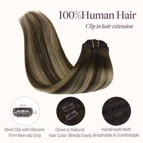 GOO GOO Clip in Hair Extensions 20inch side view
