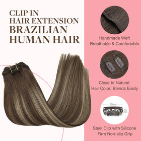 GOO GOO Clip in Hair Extensions 20inch side view