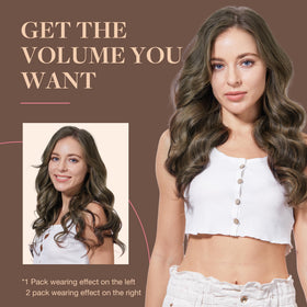 GOO GOO Clip in Hair Extensions 22 inch balayage colour detail