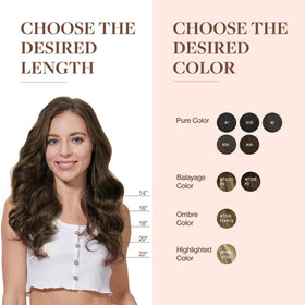 GOO GOO Clip in Hair Extensions 22 Inch Chocolate Brown lifestyle scene