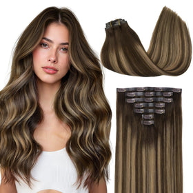 GOO GOO Clip in Hair Extensions 22 Inch front view