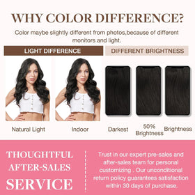 GOO GOO Clip in Hair Extensions 22 Inch Natural Black texture demonstration