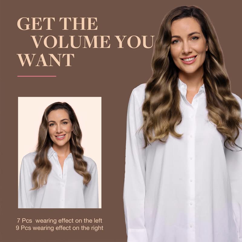 GOO GOO Clip in Hair Extensions 22inch 150g colour comparison