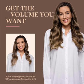 GOO GOO Clip in Hair Extensions 22inch 150g colour comparison