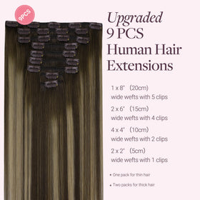 GOO GOO Clip in Hair Extensions 22inch 150g packaging