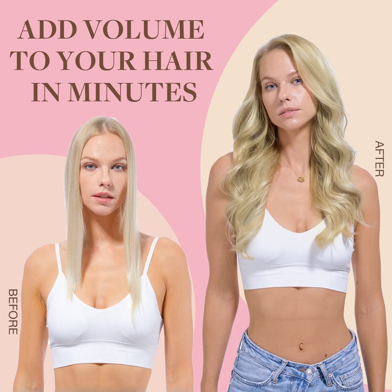 GOO GOO Clip in Hair Extensions 22inch 150g styled in hair