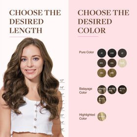 GOO GOO Clip in Hair Extensions 22inch 150g texture detail